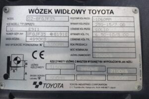 Nowy wózek widłowy Toyota 02-8FGJF35