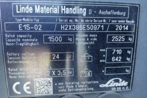 Wózek widłowy Linde E15-02
